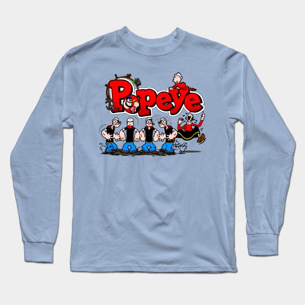 Popeye Long Sleeve T-Shirt by Tookiester